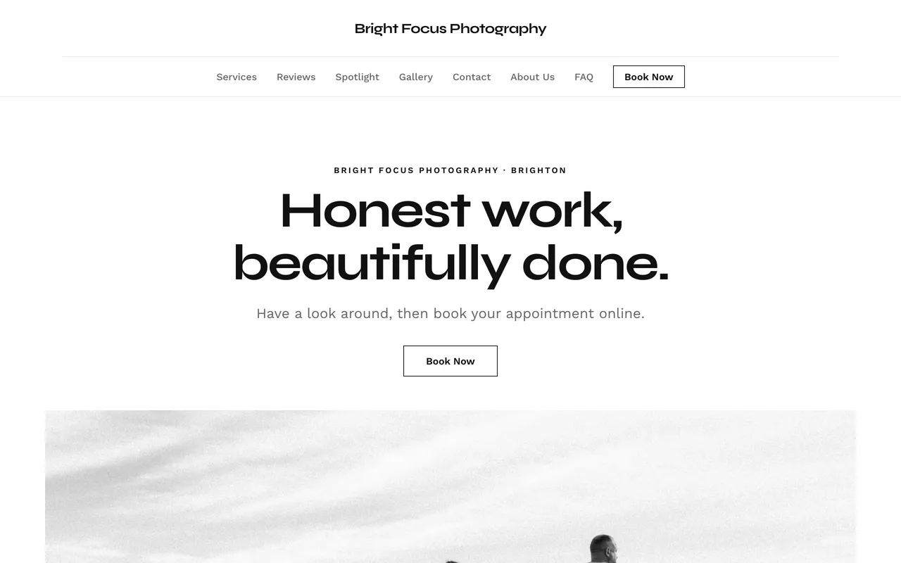 Bright Focus Photography website